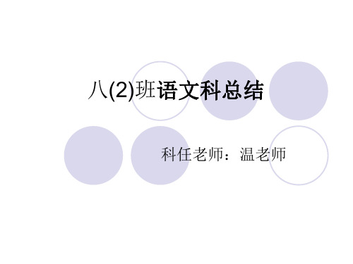 各科科代表总结