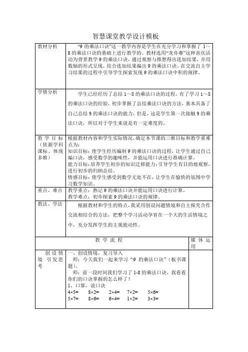 冀教版二年级数学上册《 表内乘法和除法 用7、8、9的乘法口诀求商  用9的乘法口诀求商》优课教案_4