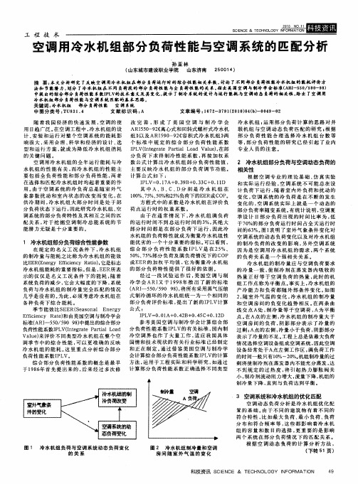 空调用冷水机组部分负荷性能与空调系统的匹配分析