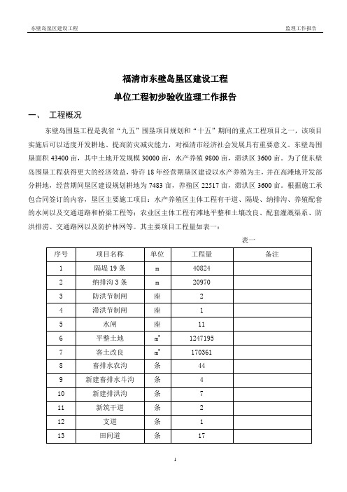 垦区工程初步验收报告(2)