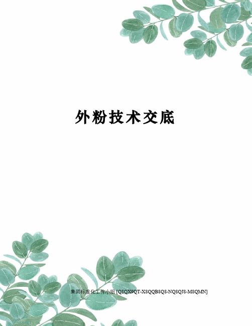 外粉技术交底