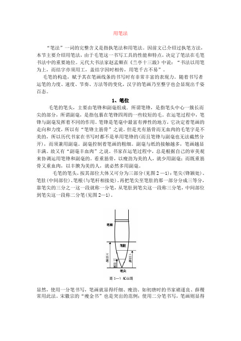 笔法基础理论之用笔篇