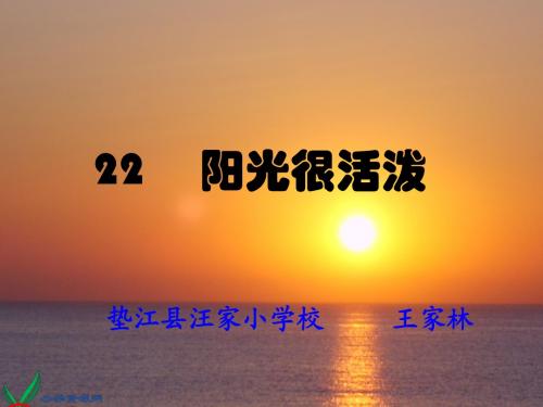 《阳光很活泼》PPT课件 (1)