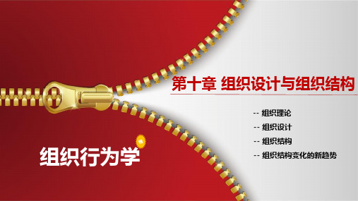 组织行为学(下)课件第十章 组织设计与组织结构