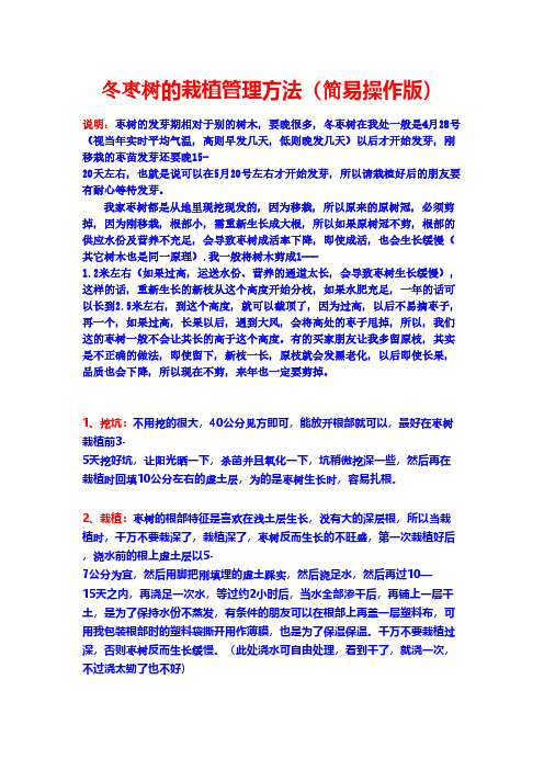 枣树的栽植方法简易操纵版