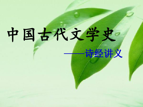 中国古代文学史—诗经讲义