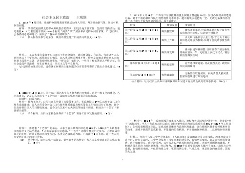 社会主义民主政治 主观题