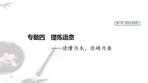 2020版高考语文(江苏专用版)新增分一轮课件：第一章 语言文字运用 专题四