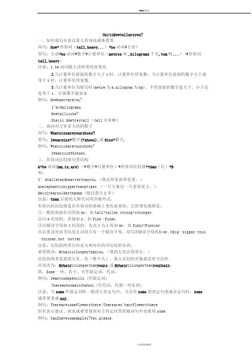 小学六年级下册英语复习资料