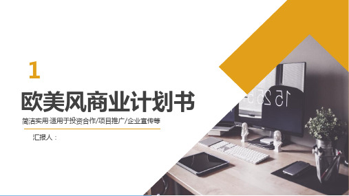 简约业融资商业计划书工作总结汇报模板