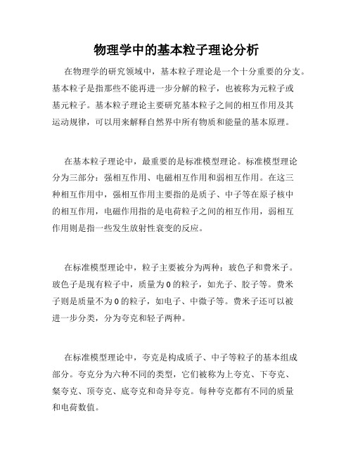 物理学中的基本粒子理论分析