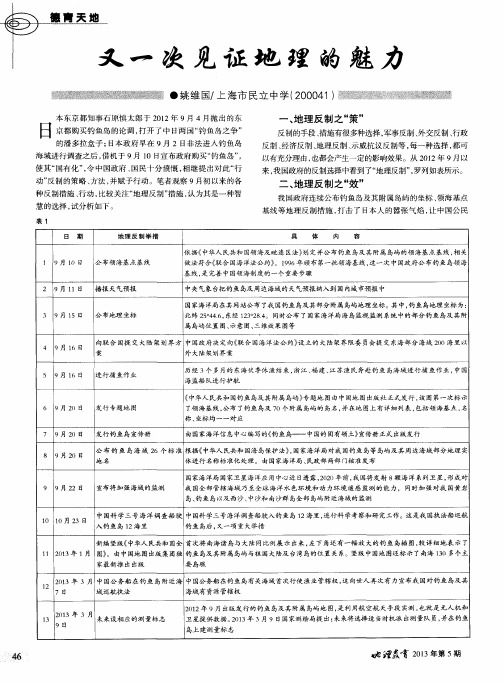 又一次见证地理的魅力