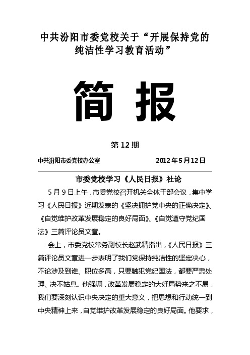 纯洁性简报12已交