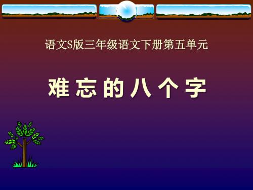 《难忘的八个字》PPT精选教学课件6