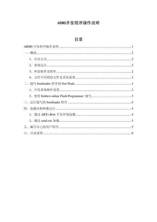 ARM9开发程序操作说明