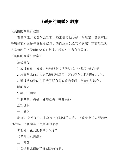 《漂亮的蝴蝶》教案_1
