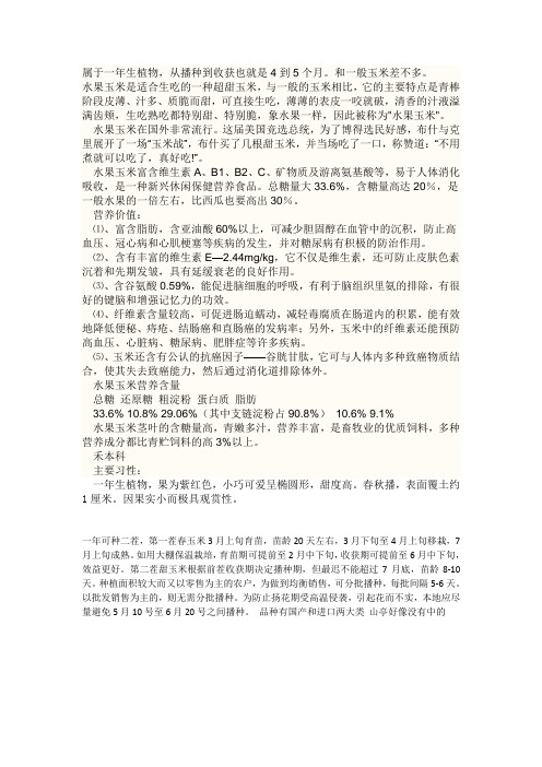 水果玉米