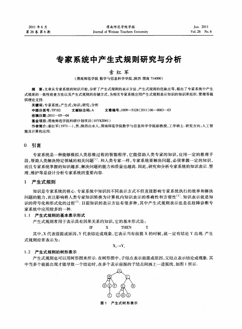 专家系统中产生式规则研究与分析