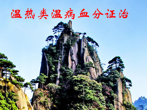 血分(温热类)---温病学