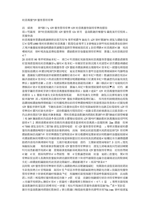 汽车用42V电源系统