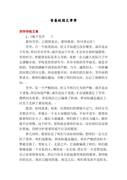 青春校园文章章