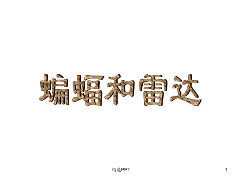 《课件蝙蝠和雷达》PPT课件