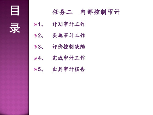 《内部控制》第十章__内部控制审计