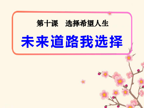 《未来道路我选择》选择希望人生PPT课件四