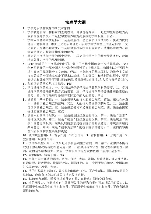 党校研究生考试——法理学大纲