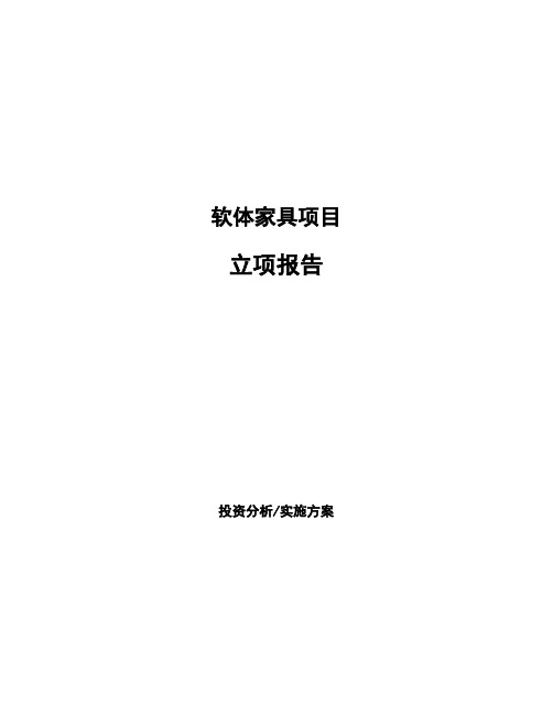 软体家具项目立项报告 (1)