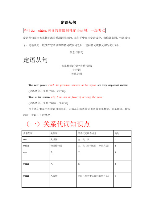 专升本定语从句
