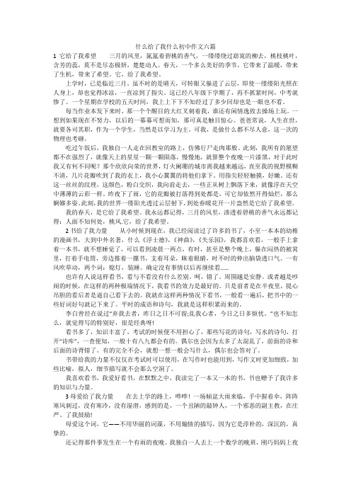 什么给了我什么初中作文六篇