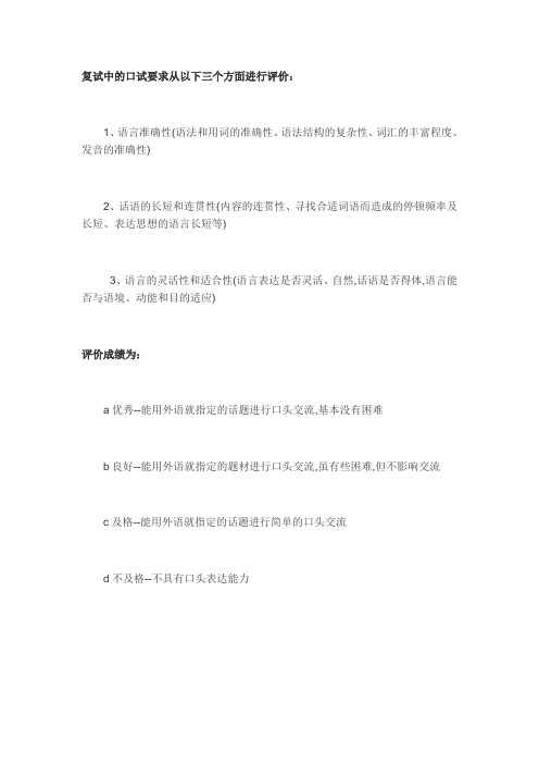 (完整版)2017考研复试英语口语模板经典完整版