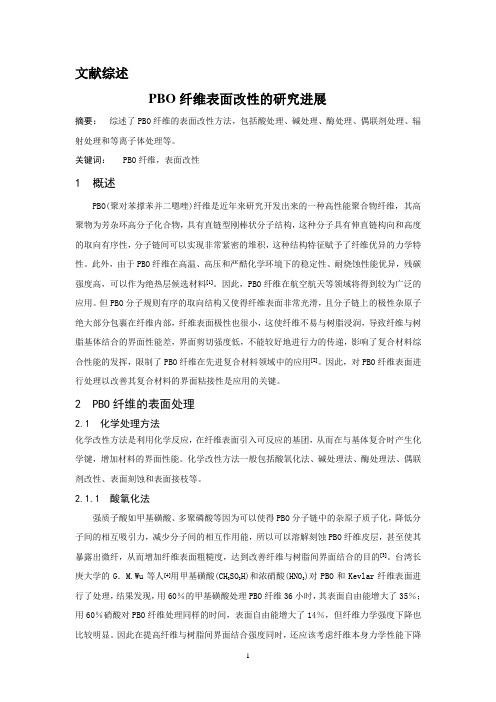 PBO纤维表面改性的研究进展文献综述