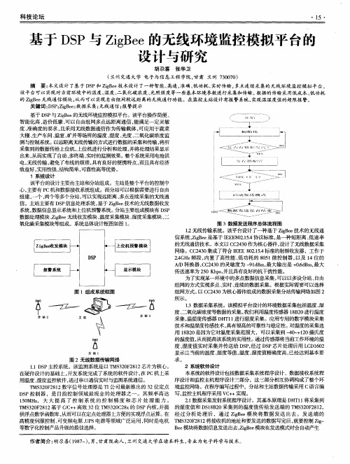 基于DSP与ZigBee的无线环境监控模拟平台的设计与研究