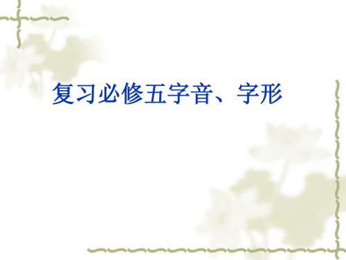 复习必修五字音