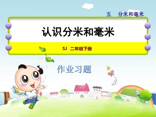 苏教版 小学二年级 数学下册 5.1   认识分米和毫米 课时同步练习 提示拓展习题 精品课件