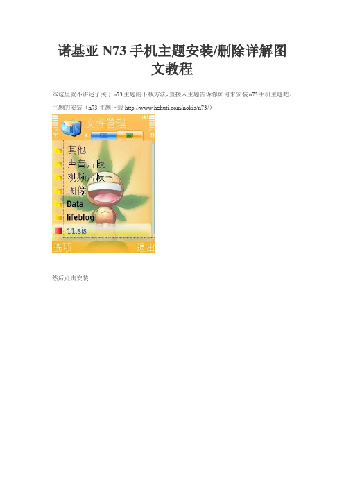诺基亚N73手机主题安装删除详解图文教程