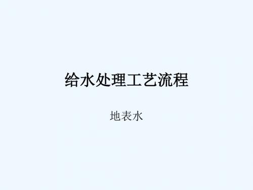 给水处理工艺流程概述