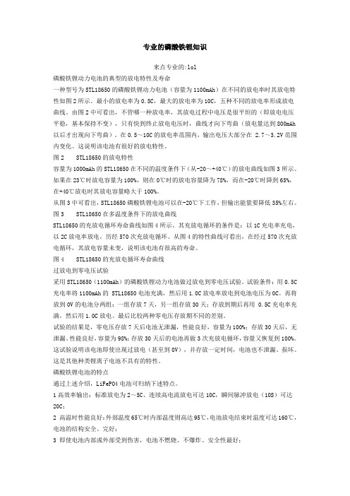 专业的磷酸铁锂知识