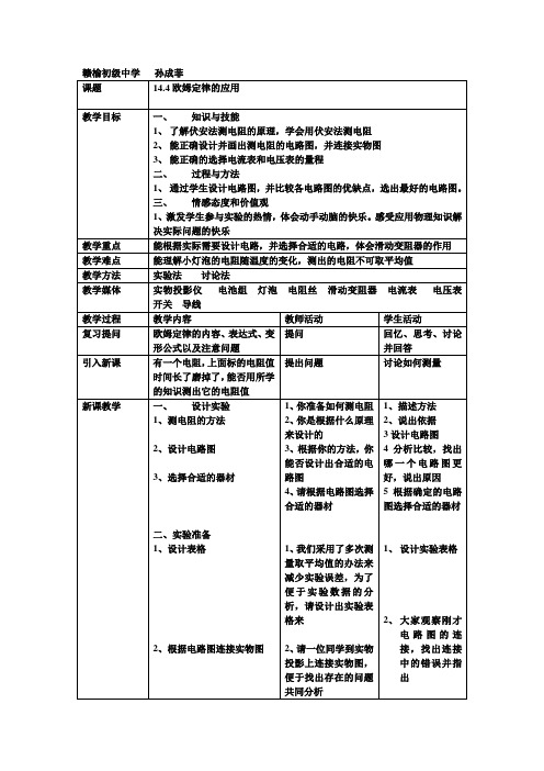 欧姆定律的应用