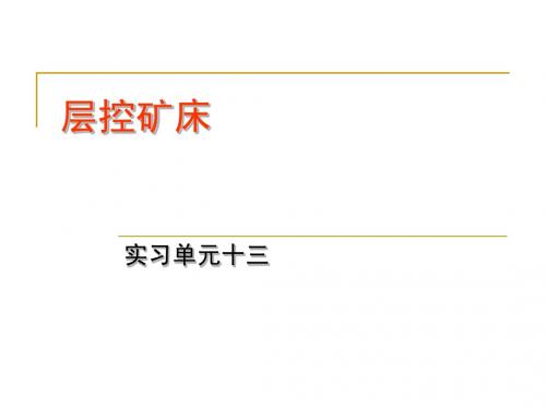 实习13层控矿床