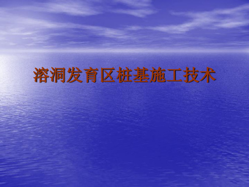 溶洞发育区桩基施工技术PPT演示