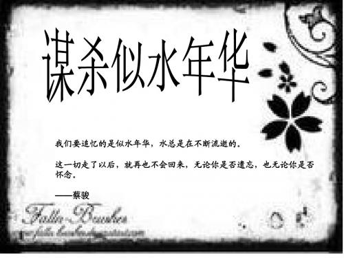 谋杀似水年华