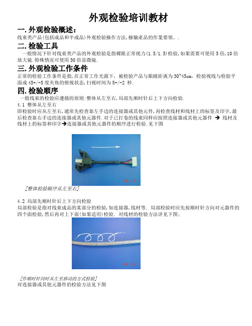 端子电子线外观检验培训教材