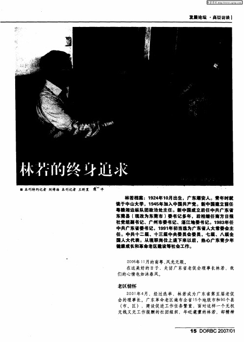 林若的终身追求