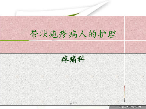 带状疱疹的护理【疼痛科】  ppt课件