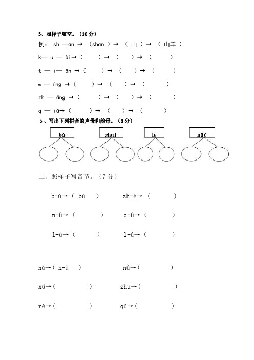 汉语拼音标音专项练习题(全)