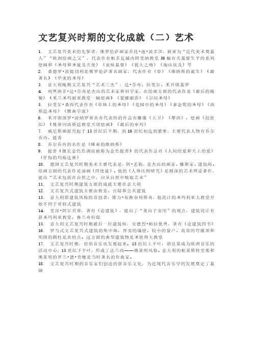 翻译硕士百科知识之文艺复兴时期的文化成就