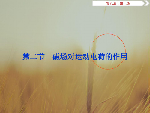 2018年物理新课标高考总复习第一轮复习课件：第九章第二节磁场对运动电荷的作用 精品